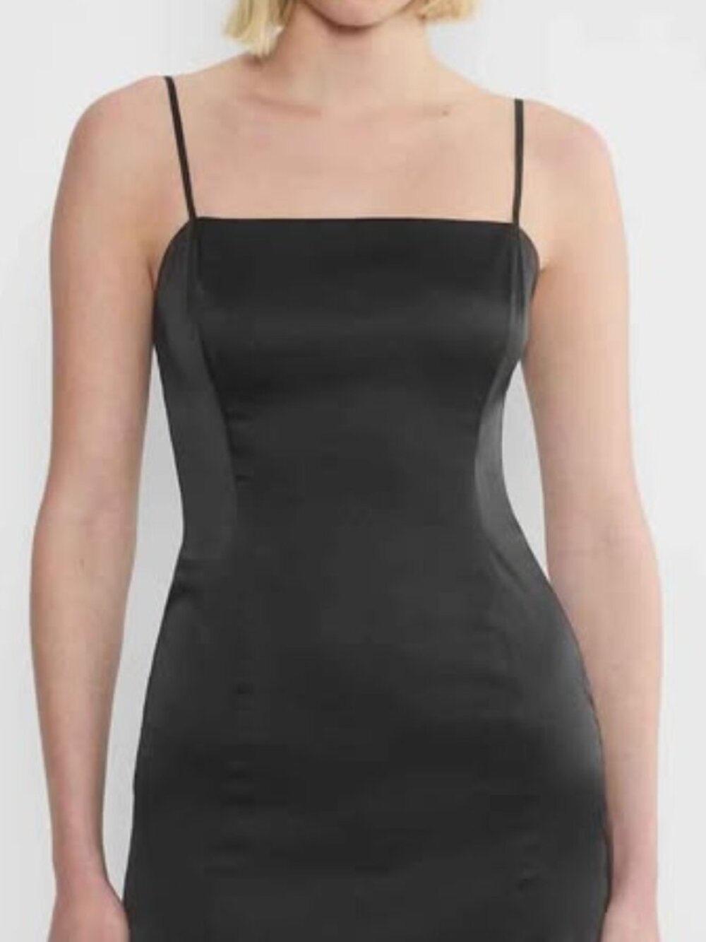 Aritzia Sunday Best Satin Mini Dress - Black Size 2